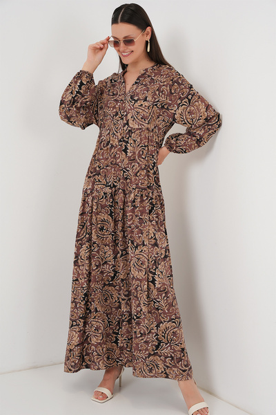 Bigdart 2423 Hidzsáb ruha autentikus mintával - C. Dusty Rose