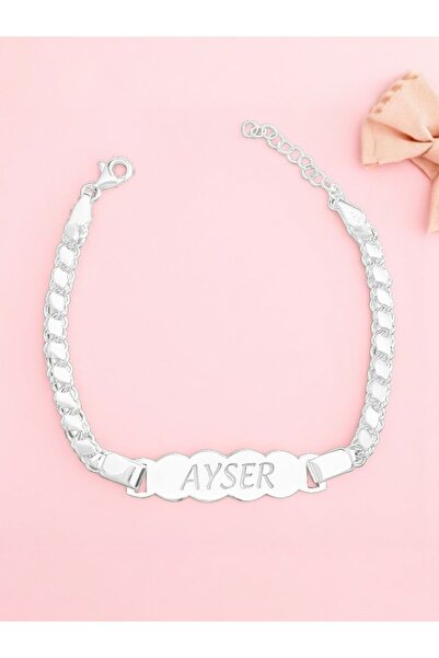 LITTLELUXE 925 Ayar Gümüş Isimli Kız Bebek Künyesi, Gümüş Kız Bebek Bileklik,...