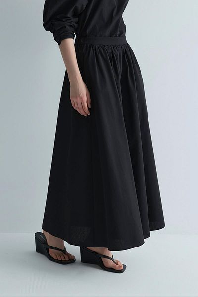 Suud Collection Black Lara Flared Skirt