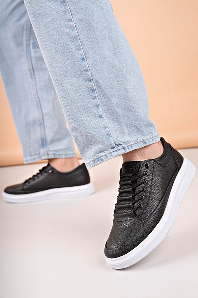 pasyone Μαύρα ανδρικά παπούτσια casual
