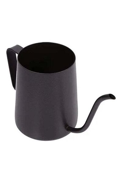 Saharaz 500ml coffee drip kettle, long mouth design, stainless steel material, safe and durable, black