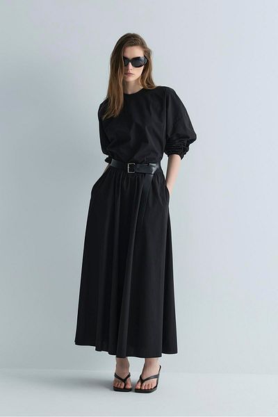 Suud Collection Black Lara Belted Blouse
