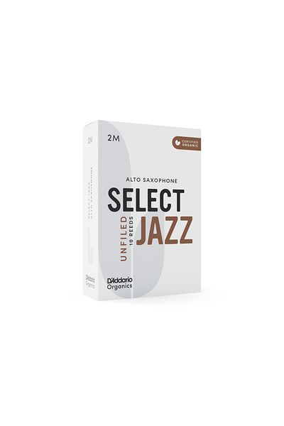 Daddario D'Addario Woodwinds Organic Select Jazz Unfiled Alto Saxophone Reed No:2 Medium