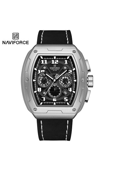 Naviforce Men's Chronograph Quartz Watch,Military Sports Wristwatch, Leather Strap, Auto Date Waterproof Watch