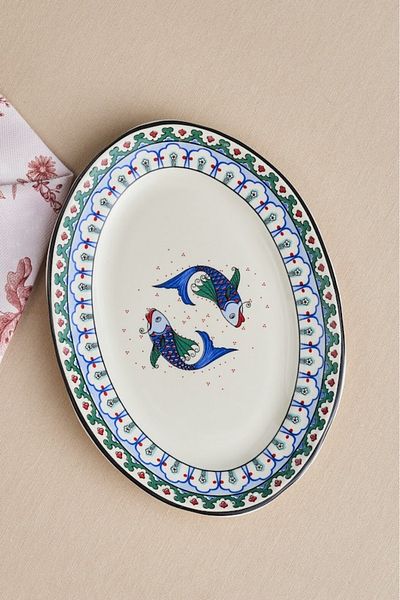 Karaca X Ömür Akkor İznik Fish Boat Plate 25 cm
