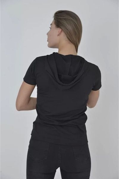 Wheat Butik Tricou cu glugă Lime Fit Negru