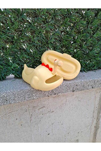 polivizyon Çocuk Sevimli Dinazor Figürlü Kaymaz Terlik Banyo Plaj Havuz Balkon Terliği Unisex