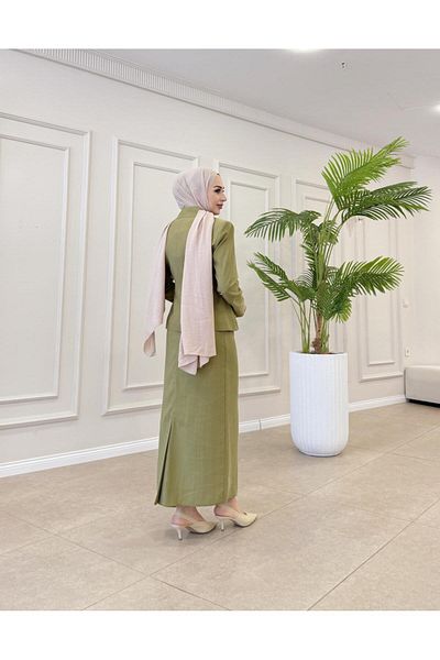 Hare Butik Belinda Cotton Pencil Skirt