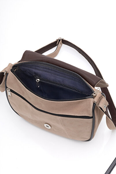 fubileather Geantă de umăr Midi Daily din piele naturală de piele de căprioară