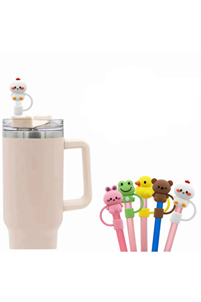 Besify Stnley Quencher Beyaz Civciv Pipet Tıpası Quencher Pipet Tıpası Tavşan...