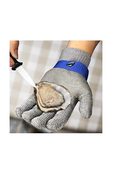 Globalport Retail Manusa Anti Taiere, Plasa Otel Inoxidabil, Macelari/bucatari, Marime L