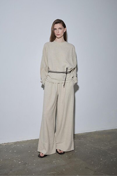 Suud Collection Natural Ole Oversize Linen Blouse