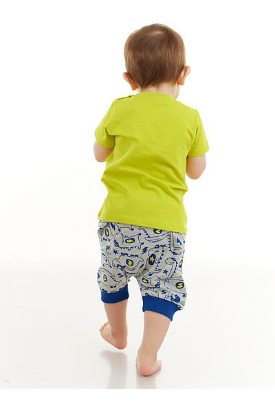 Denokids Super Dino Baby-Jungen-T-Shirt-Capri-Shorts-Set