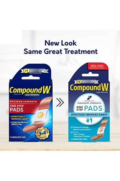 Compound Kings Compound W Wart Remover Maximum Strength One Step Pads, 14 Medicated Pads