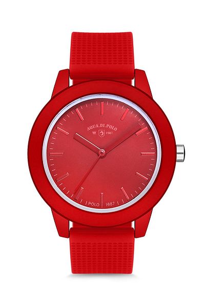 Aqua Di Polo 1987 Red Women's Silicone Wrist Watch Apsr1-A9635-Uskkk