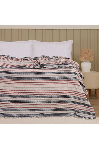 Evidea Soft Radiant Single Pike - Ecru / Navy Blue - 160X230 cm