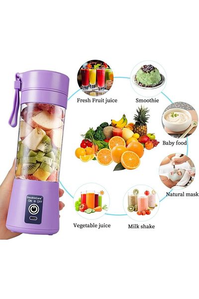 Primo Plus Portable Blender, Personal Mixer Fruit Rechargeable With Usb, Mini Blender For Smoothie , 380ml