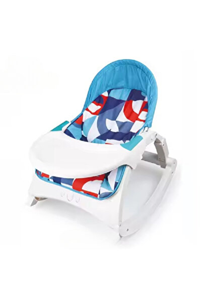 rexa كرسي هزاز للأطفال قابل للتعديل مع اهتزازات موسيقية آمنة ومحمولة مع صينية...