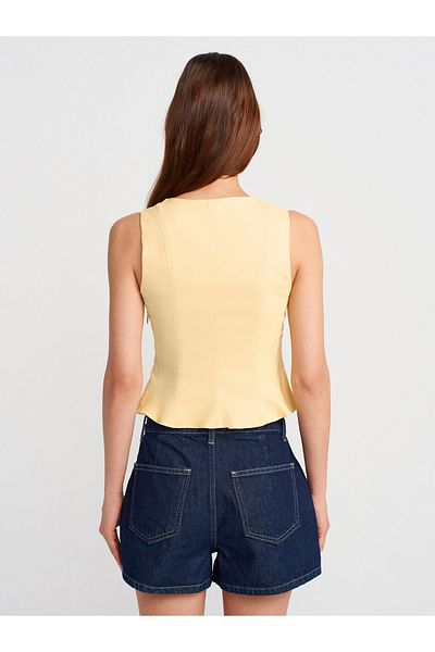 Dilvin 71997 Pleated Rins Wash Denim Shorts-Navy Blue