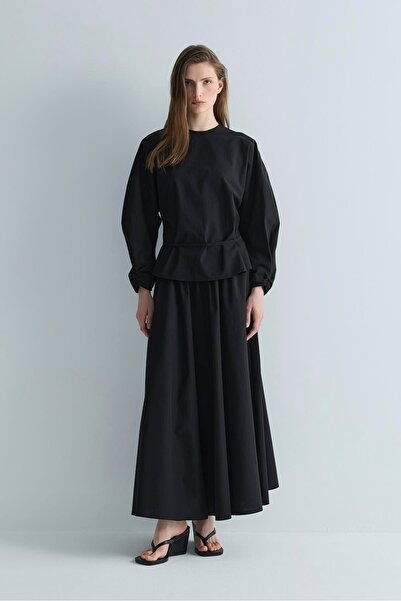 Suud Collection Black Lara Belted Blouse