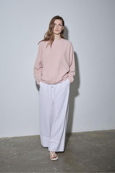 Suud Collection Powder Ole Oversize Linen Blouse