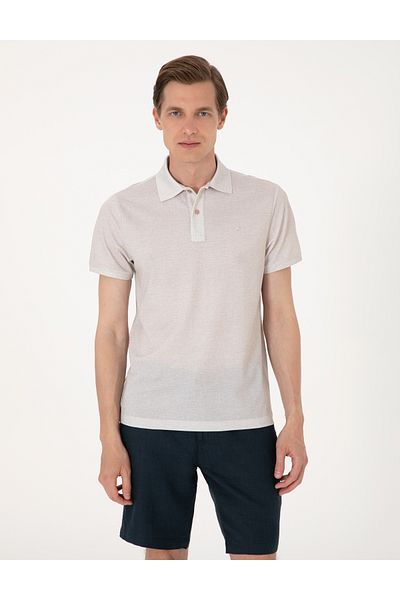 Pierre Cardin Μπεζ μπλουζάκι Slim Fit 50306060-VR011