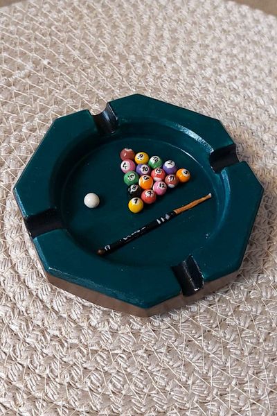 Uretti - Pınar 2572 5617 Handmade Billiard Themed Miniature Ash Tray