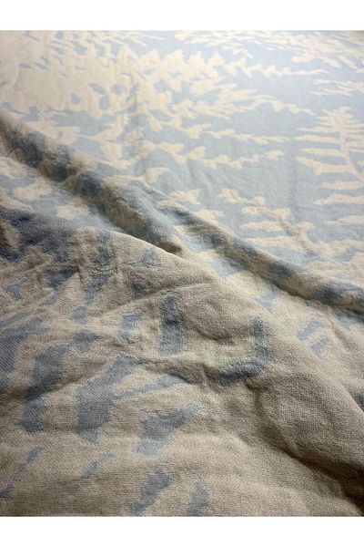 Explore Home , Narelo, Double, Cotton, Muslin, Bedspread - Light Blue