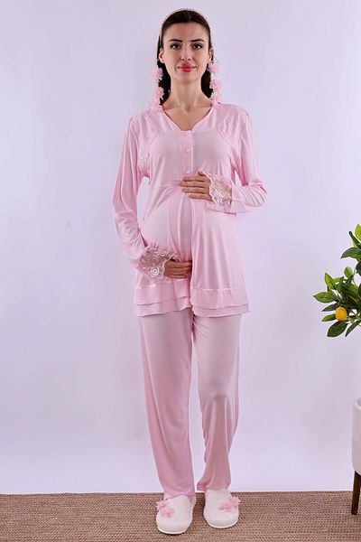 ByLohusa Effortt Pink Maternity Pajama Set