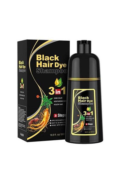 MEIDU Shampoo Shop Black Hair Dye Shampoo 3 in 1 for Gray Hair, Black Hair Dye for Women Men, Hair C