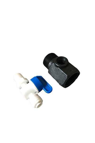 Su Arıtma Plastik Hat Alma Aparatı 3/4'' + Küresel Vana 6 MM
