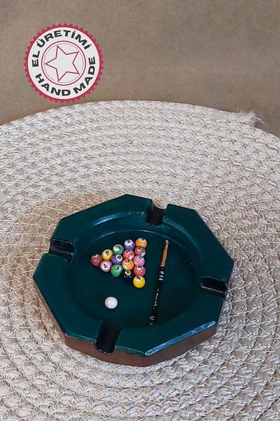 Uretti - Pınar 2572 5617 Handmade Billiard Themed Miniature Ash Tray