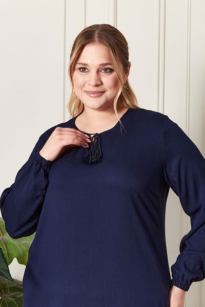 Ferace Plus Size Women's Hijab Tunic - String Design