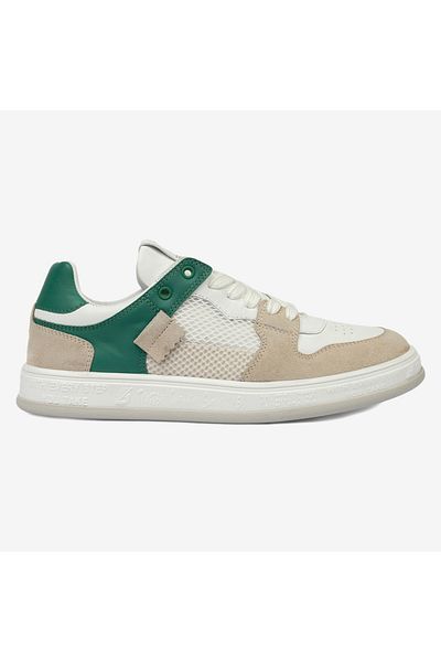 Greyder Women's Ecru Green Genuine Leather Sneaker Shoes 4Y2Sa33290