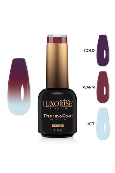 LUXORISE Ojă termică semipermanentă 3 culori LUXORISE ThermoCool - Happy Hippy 10ml