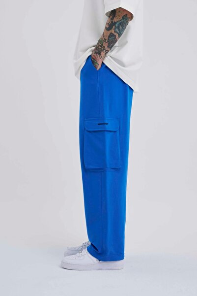 Machinist Oversized Cargo Pockets Φαρδύ αθλητική φόρμα μπλε