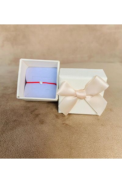 OEM Elegant Ring with Adjustable Cord and Swarovski Crystal - Red