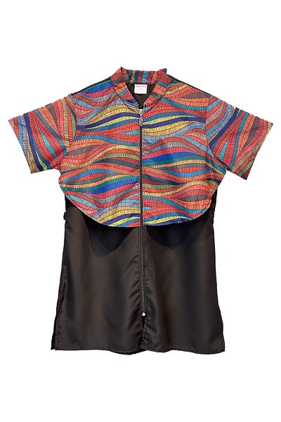 Remsa Mayo Front Covered Parachute Short Sleeve Semi-Closed Swimsuit Nurel R2606