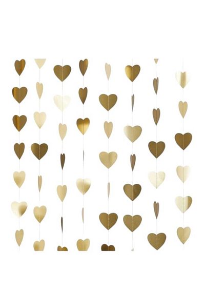 Party and Story Party decorations made of heart-shaped paper, 2 meters, 1 piece