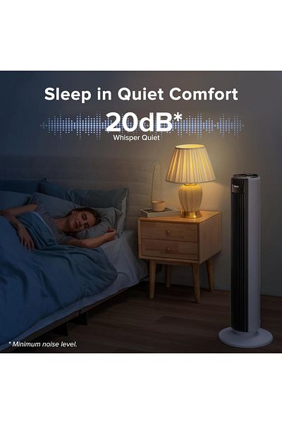 Levoit Tower Fan, Quiet Electric Cooling Fan, Bladeless Fan with Remote, 5 Speeds, 4 Modes, 36 Inch