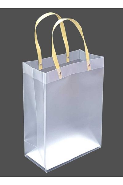 Party and Story Semi-transparent hard plastic bags 12pcs Size 18.50CM Ã—26CM Ã—11CM