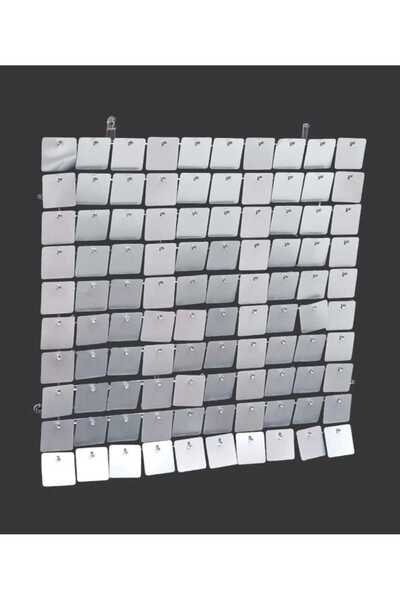 Party and Story خلفيات لامعة من الترتر 30 سم × 30 سم باللون الفضي اللامع، 12 ...