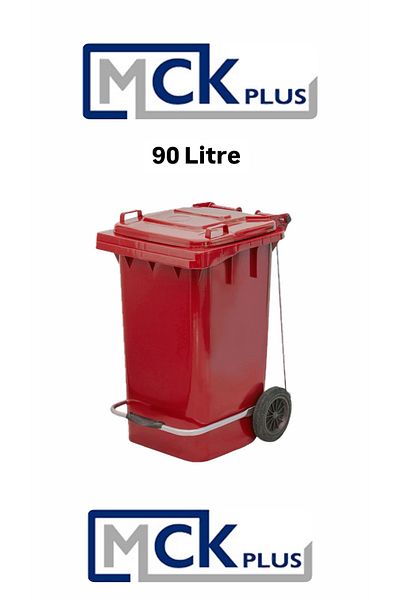 MCK Plus MCK Medical Waste Plastic Pedal Κάδος απορριμμάτων 90 λίτρων Πλαστικό δοχείο - Α Ανθεκτικό στη θερμότητα-