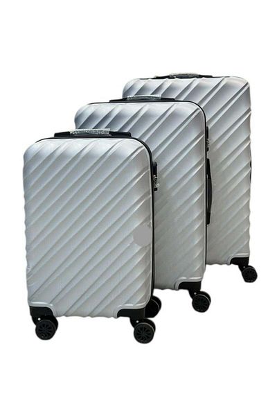Generic 3-piece silver travel bags