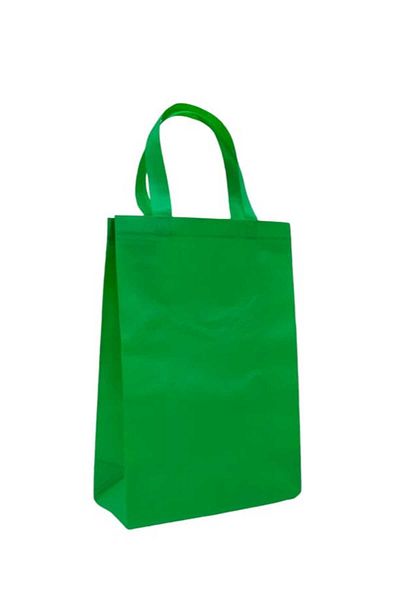 Party and Story Green canvas shopping bags that can be used more than once, 12 pieces Size (S)25Ã—35Ã—11CM