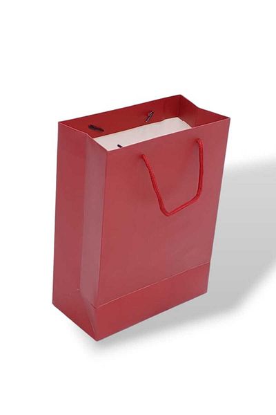 Party and Story Handmade cardboard gift bag 4pcs in classic red Size 18Ã—9Ã—24CM