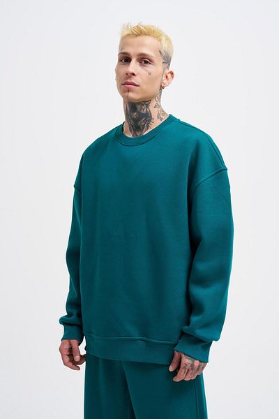 Machinist Men's Oversize Basic Sweatshirt Oil Green