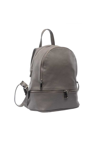 Toro Nero Women's backpack made of gray suede leather