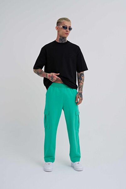 Machinist Ανδρικό φαρδύ πράσινο φούτερ Cargo Pocket Relaxed