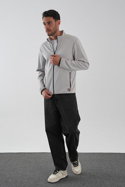 ALEXANDERGARDI Stand Collar Pocket Zippered Sports Cardigan
